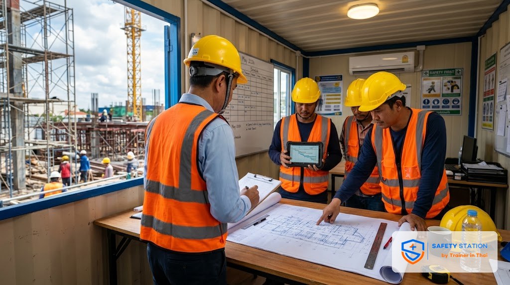 Site Safety Plan ก่อสร้าง — 7 ส่วนหลัก + เทมเพลตเอกสาร