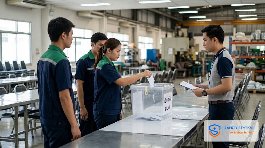 วิธีเลือกตั้งกรรมการ คปอ. ฝ่ายลูกจ้าง — สัดส่วน วาระ และขั้นตอนตามกฎกระทรวง 2565