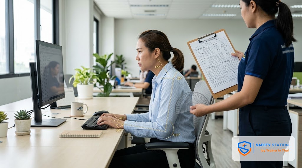 RULA Assessment — ประเมินท่าทาง Office Worker ทำเอง