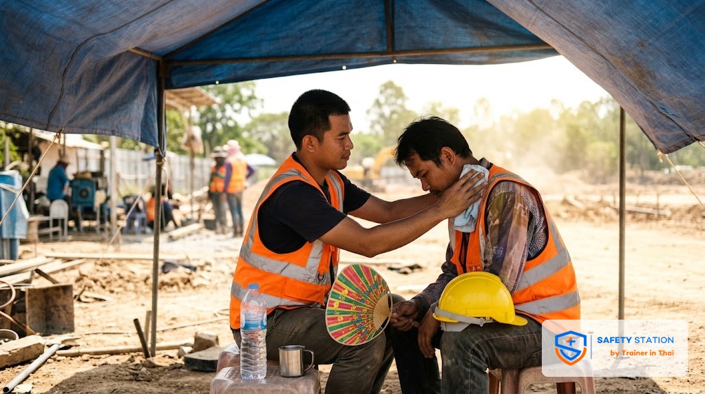 ปฐมพยาบาลฮีทสโตรก — อาการ Cooling Protocol และเมื่อไรเรียกรถพยาบาล