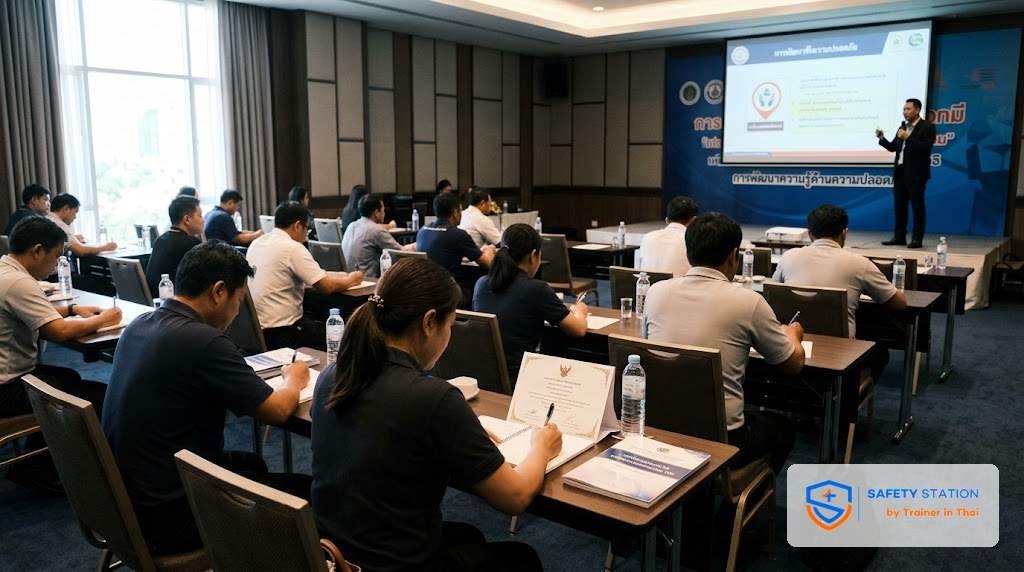ต่ออายุความรู้ จป.วิชาชีพ — อบรมทบทวนปีละ 12 ชม. การพ้นตำแหน่ง และการขึ้นทะเบียนใหม่