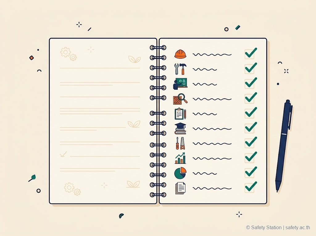 หน้าที่ 10 ประการของ จป.หัวหน้างาน เป็น checklist
