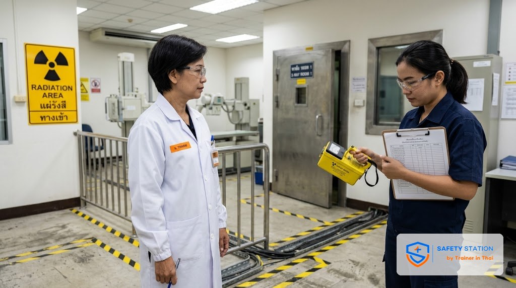 ควบคุมและตรวจวัดปริมาณรังสีที่ผู้ปฏิบัติงานได้รับ — พื้นที่ควบคุม Dosimeter และบันทึกปริมาณรังสีสะสม