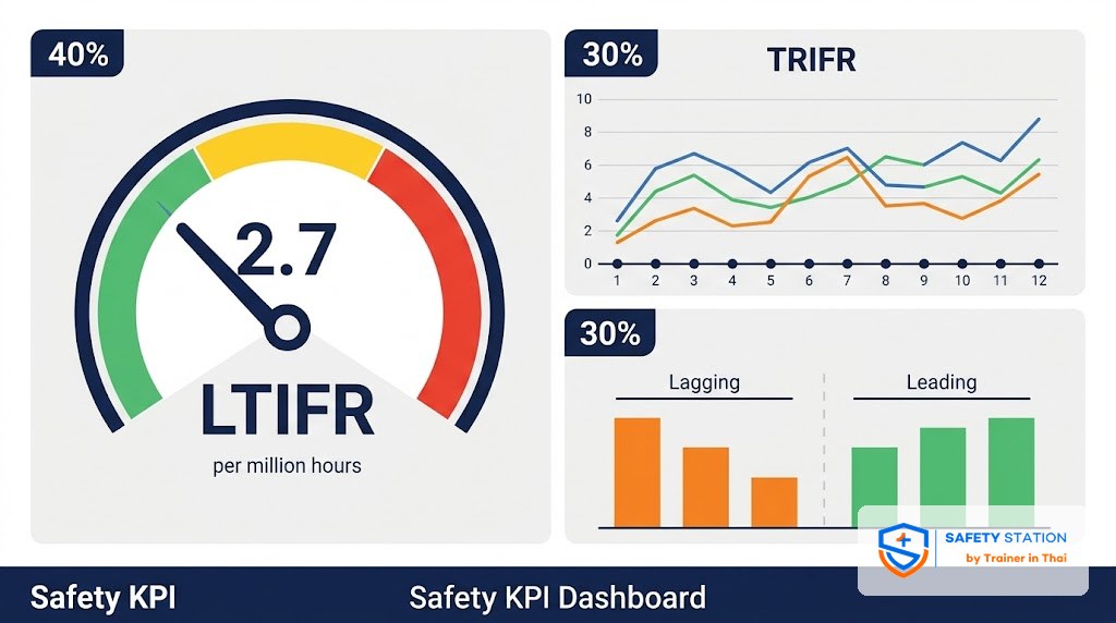 Safety KPI — LTIFR, TRIFR, Severity Rate และ Leading Indicators